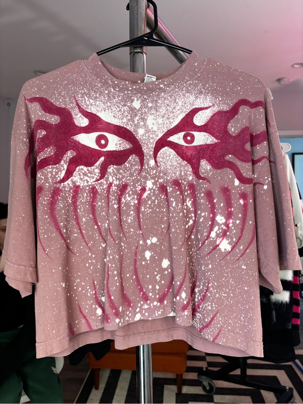 Custom dyed shirt cropped